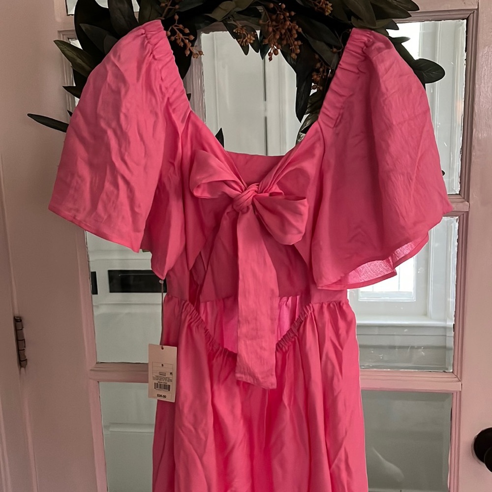Target Pink Flutter Sleeve Dress